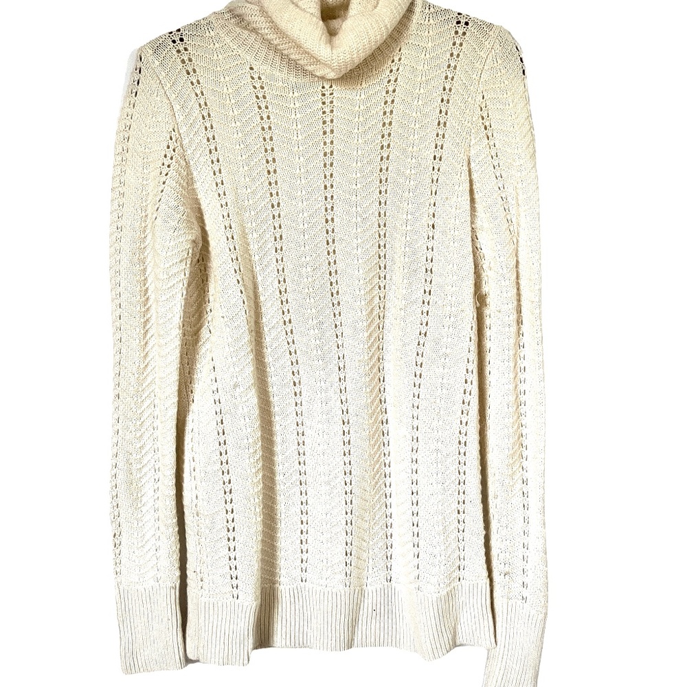 Loft Open Knit Turtleneck Sweater